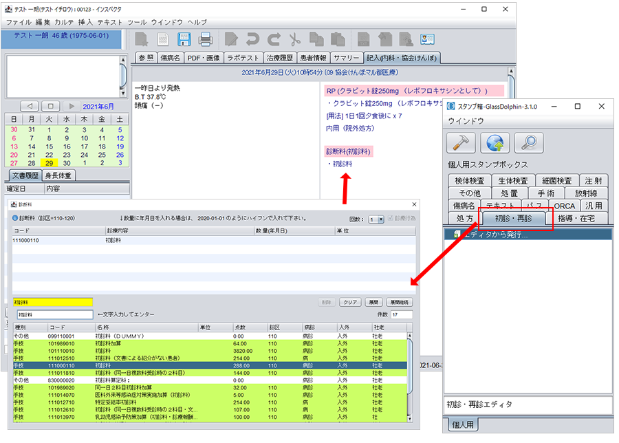 他診療行為入力